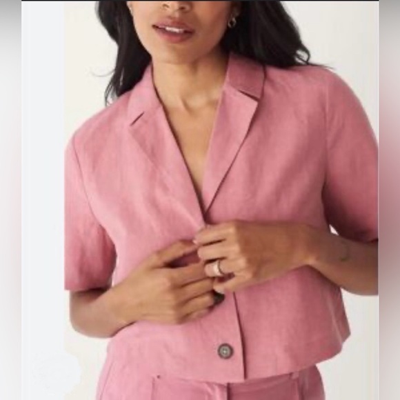 Frank & Oak Tops - Frank and Oak Rose Cropped Button Up Size Large